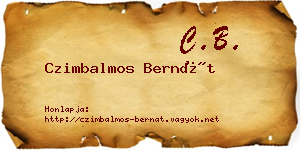 Czimbalmos Bernát névjegykártya